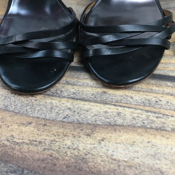 Coach Black Hand Woven Kamea Heels Sandal Leather - Picture 5 of 7